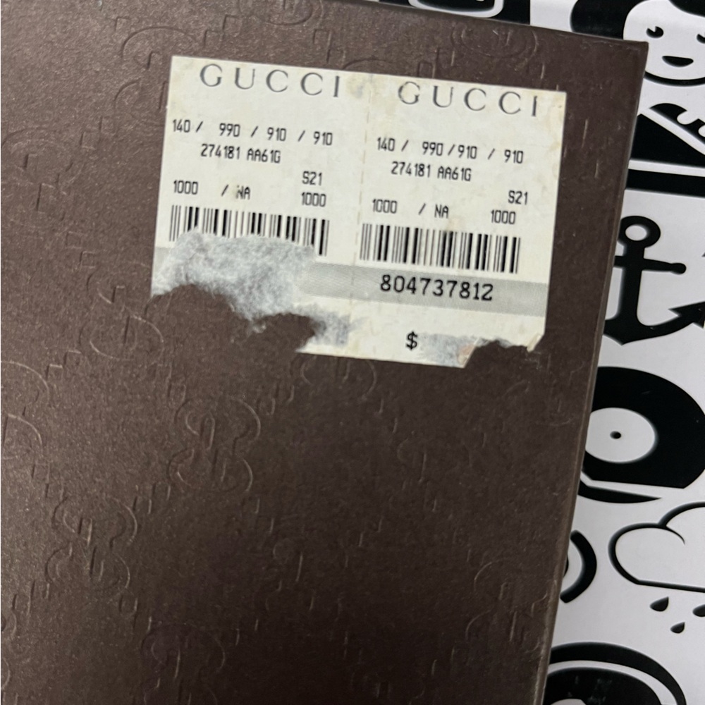 Gucci Brown Leather Belt with Gold GG Buckle - Picture 3 of 4